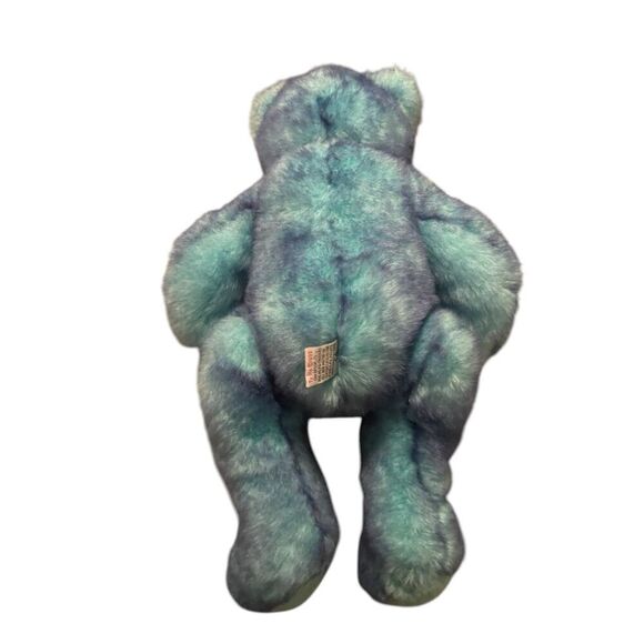 TY Blue Purple Beanie Buddies Classic Bluebeary Bear Stuffed Animal Plush 14" - Picture 3 of 9